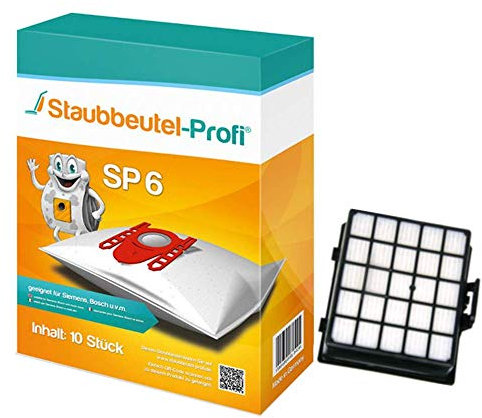 10 Staubsaugerbeutel SP6 1 Hepafilter 004 geeignet für Siemens VS06A212