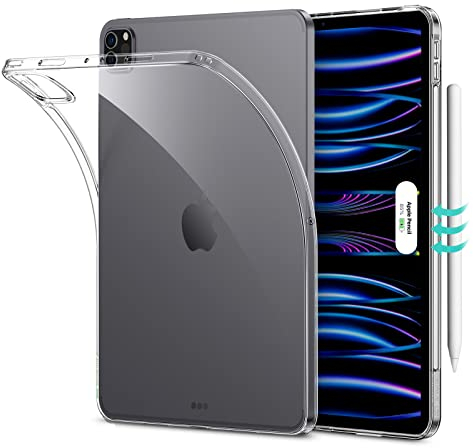 ESR für iPad Pro 11 Hülle durchsichtig (2022/2021/2020/2018), weiche iPad Pro 11 Case, Pencil 2 Unterstützung, 11 Zoll Hülle, durchsichtig Rückseite, Klar