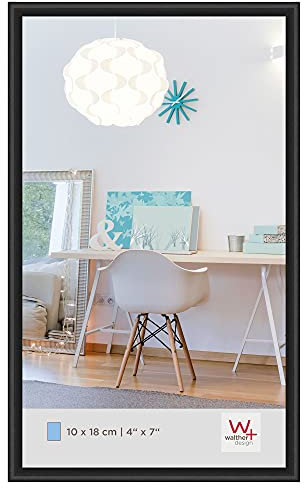 walther design Bilderrahmen schwarz 10 x 18 cm New Lifestyle Kunststoffrahmen KV118B