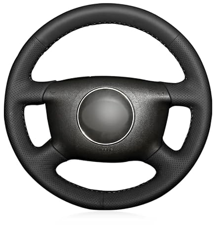 MEWANT Lenkradhülle für Audi A2 (8Z) A3 (8L) Sprotback A4 (B5 B6) Avant A6 (C5) A8 (D2) S4 / A4 Lenkradbezug