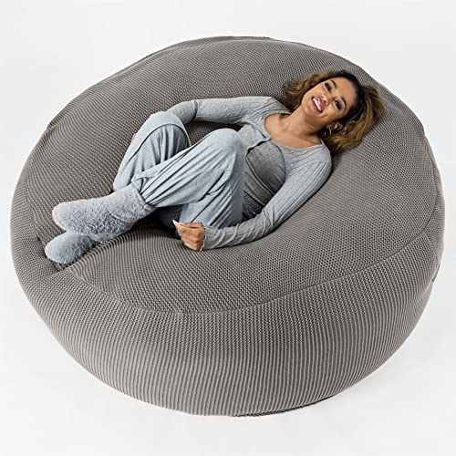 Lounge Pug - 'Mega-Mammoth' Sofa Sitzsack XXL - Schlafsofa - Ellos Gestrickter Grau