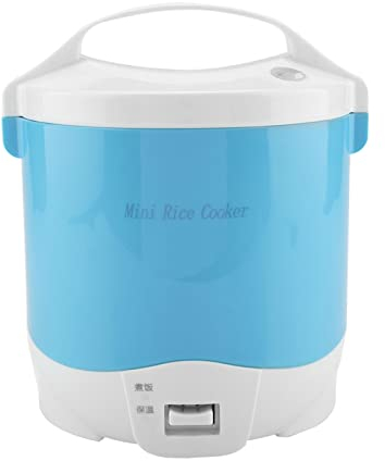 Shipenophy Olla arrocera Multifuncional portátil eléctrica de 24V 180W 1.6L, Olla de arroz para Alimentos, Olla de Granos de arroz para Coches, Camiones(Azul)