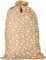 Riffelmacher 19267 - Jute-Sack Sterne, Größe 50 x 80 cm, verschließbar, Natur-Weiß, Geschenk, Tasche, Beutel, Verpackung, Weihnachten, Nikolaus