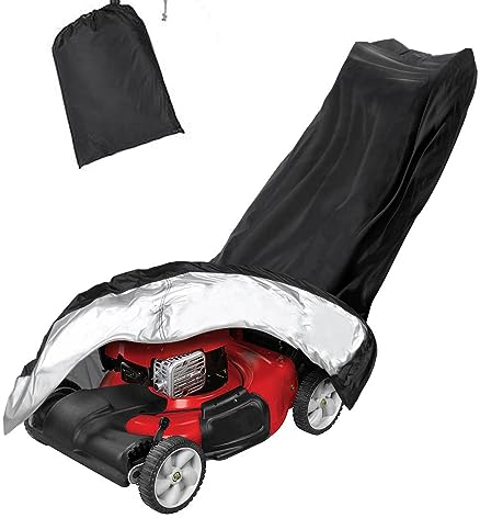 Lawn Mower Cover, Waterproof Push Mower Covers,Dust UV Protection Universal Oxford Lawnmower Covers with Drawstring & Storage Bag