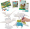 Nene Toys Dino DIY-Set für Kinder 3–7 Jahre alt [Die Könige der Dinosaurier] – Spielset: 4 Dinosaurier, 2 Farbsets, 2 Pinsel, Lernposter, Spielmatte – Spielzeug-Klassiker zum Malen & Basteln