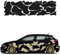 Camouflage Auto Aufkleber Set 15 Teilig Autodekor KFZ Seitenaufkleber Tuningset Camper Wohnwagen Premiumfolie (Matt Beige)