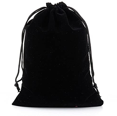 LUMoony 5Pcs Schwarz Groß Samtsäckchen Samtbeutel Geschenktasche Schmuckbeutel Kordelzug Beutel Schmuck Beutel Süßigkeiten Geschenk Taschen Weicher Samtbeutel Schmuckbeutel mit Kordelzug