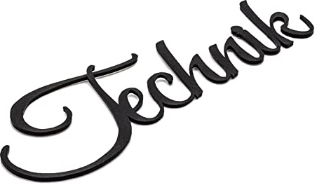 Zwayve Technik Türschild Schriftzug Firma Name Wandschild Selbstklebend Schwarz