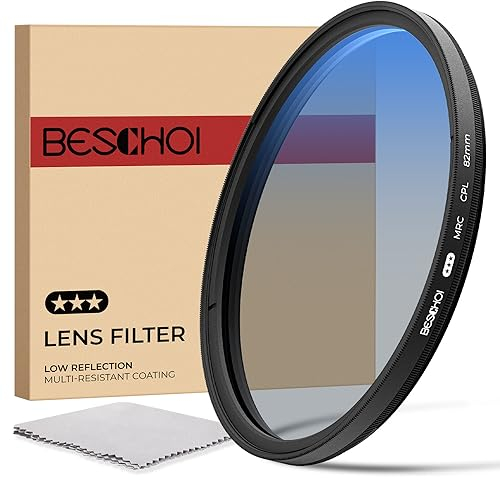 Beschoi Zirkularer Polfilter 55mm CPL Filter,Polarisationsfilter mit 30-Fach Vergütung