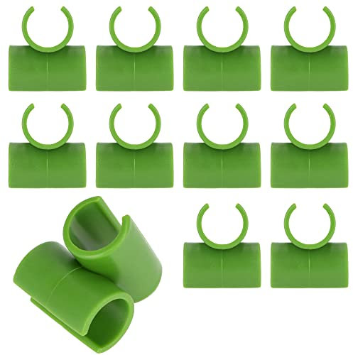 KADAX Pflanzen-Verbindungsstück, 10-Teilige Kreuzschnalle aus Kunststoff, Gartenpfahl Verbinder, Stabverbinder, Pflanzenstützringe, Zubehör für Gewächshaus (11mm / 10 Stück)