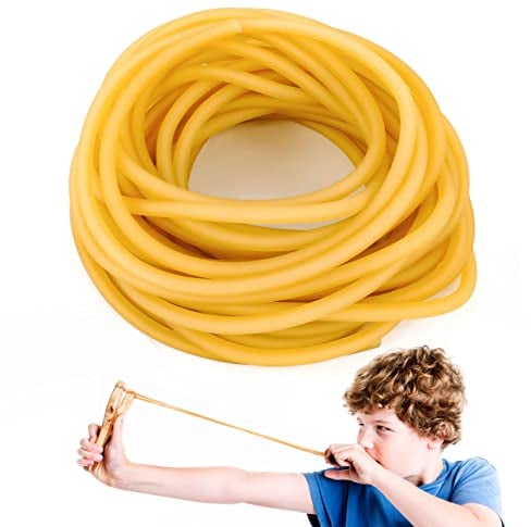 ANZOAT 10M Schleuder Zwille Gummi,6 * 9mm Naturlatex Schleudergummiband Elastischer Schleuder Gummi Slingshots Gummiband Gummischlauch für Ettkampf und Ersatz