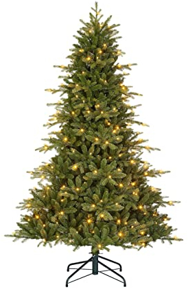 Black Box Trees Boyle Künstlicher Weihnachtsbaum mit LED-Beleuchtung – H215 x Ø142 cm – Grün