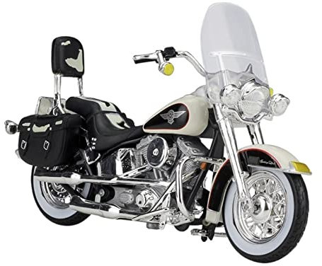 HOPEYS Motorradmodell 1:18 for Harley-Davidson FLSTN Druckgussmodell Motorrad Spielzeug Miniatur Motorrad Kunst Ornament Weiß Mehrfarbig