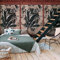 A.S. Création Livingwalls Vliestapete - Backstein Tapete Palmenblätter in Beige, Rot und Creme - Wandtapete für verschiedene Räume - Wandbild XXL 2,80 m x 1,59 m