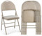 GiantexUK Folding Chairs Set of 2/4/6, Padded Seats Metal Frame Event Chairs with Backrest and Non-Slip Foot Pads, Easy Storage Conference Chairs for Home Reception Room(Beige, 6pcs, High Back)