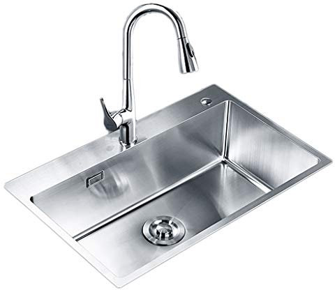 Haushaltsutensilien mit einem Schlitz, Dicke Edelstahl, Waschen, Pool, Bar, Balkon, Café, Verwendung, leicht zu reinigen, Geschenk (Farbe: Silber, Größe: 70 x 45 x 22 cm)