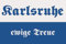 U24 Aufkleber Karlsruhe ewige Treue Flagge Fahne 8 x 5 cm Autoaufkleber Sticker