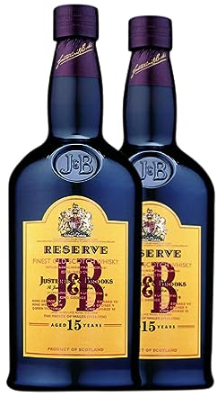 Whisky Blended JB Reserva 15 Años 70 cl (Caja de 2 Botellas de 70 cl)