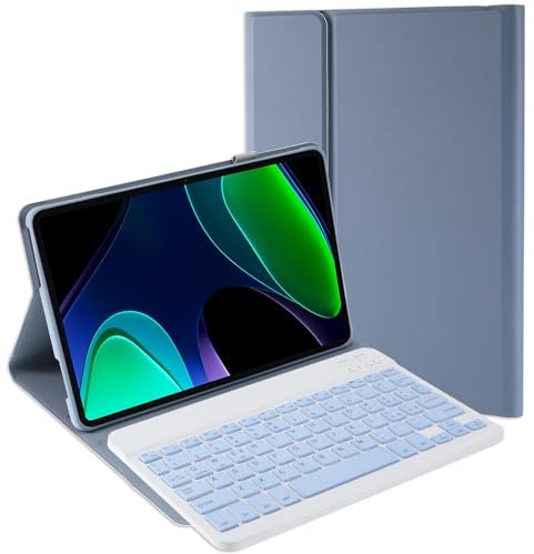 Jeloyutek Tastiera Cover per Xiaomi Pad 6 11, Custodia con Staccabile Italiano QWERTY Tastiera per Xiaomi Pad 6 11 2023, Blu