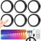 Vloee RGB LED Schrankbeleuchtung mit Fernbedienung, 2400mAh Akku LED Spot USB Aufladbar Vitrinenbeleuchtung Kabellos Rund Küchen Unterbauleuchte Farbwechsel Schranklicht Batterie Schrank Touch Lampe