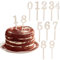 ALEGRE Cake Topper Zahlen Holz,10 Stück Geburtstag Tortendeko Zahlen 0-9 Geburtstag Kuchen Deko,Happy Birthday Tortendeko Geburtstag Höhe ca. 12 cm,Tortenaufsatz Geburtstagszahlen Holz
