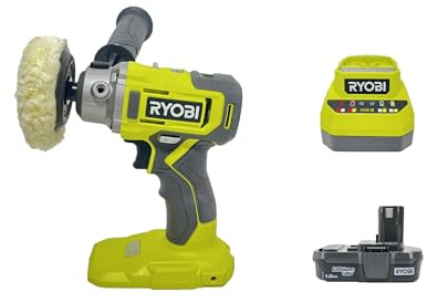 RYOBI PBF102KN 18 V cordless 7,6 cm, set lucidatrice dettaglio/smerigliatrice a velocità variabile, con batteria (1) e caricabatterie, confezione grande