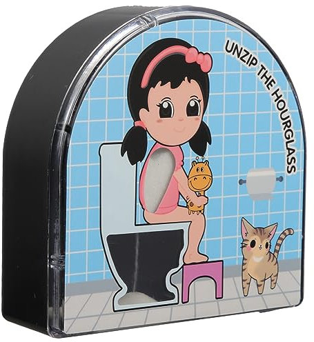 Zerodeko Sablier De 5 pour Salle De Bain Décoration Originale Horloge De Sable en Verre Minuterie Silencieuse Décor De Toilette