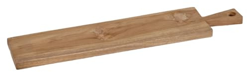 Meubletmoi Tagliere lungo/Pane L. 60 cm in legno di teak con manico - Fabbricazione artigianale - ELEA
