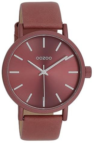 Oozoo Timepieces UOC11195 - Orologio analogico da polso da donna, in pelle, colore: rosa antico, Rosa antico