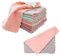 DHSBGWSX 12 paños de terciopelo coral, paños de limpieza de cocina, paños de microfibra, trapos absorbentes y eliminadores de aceite, paños de cocina reutilizables, esponjas abrasivas de doble cara