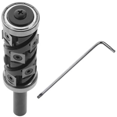 FUYUMIC 12.7mm Shank Flush Trim Pattern Template Spiral Router Bit Top and Bottom Double Bearings 65mm Cut Length 12mm Carbide Insert(65mm)