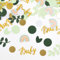 Babyparty Deko, 130 Stück Baby Shower Deco Konfetti Mädchen Junge, Babyparty Tischdeko Konfetti mit 6 Mustern, Gender Reveal Party und Geburtstag Dekoration (green)
