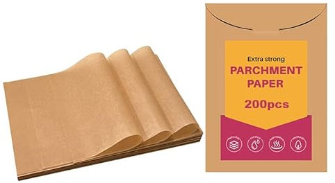 BAKLICIOUS Unbleached Heavy Duty Parchment Paper - Pre-Cut Baking Sheets 12x16 Inch (30x40cm), 200 Pack | Non-Stick, Greaseproof, Eco-Friendly