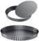 Lot de 2 Moule a Tarte Fond Amovible 28cm+22cm Moules a Tartes Tartes et Quiches Moule a Tartelette Plat a Tarte Cannelé Rond pour Quiche Gateau Tartelette Pizza Plat a Quiche Moule de Cuisson