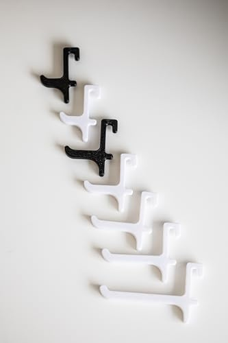 Generisch SKADIS Haken Set 5 Stück – Pegboard – 3D-Druck – Größen 15–65 mm – PLA (Schwarz, 35mm)