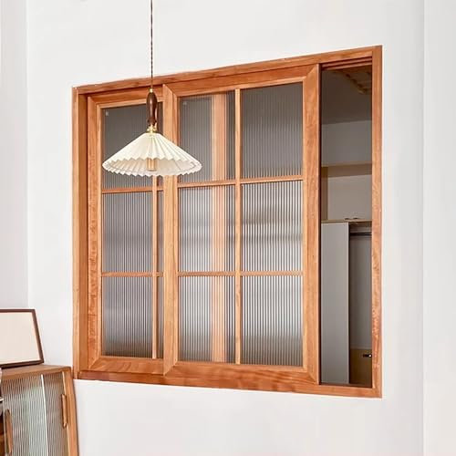 YXLLGS Ventanas con Marco de Madera Maciza, Ventana con Vidrio Templado, contraventanas Exterior, para casa de Juegos, Cocina(50x60cm/20x24in)