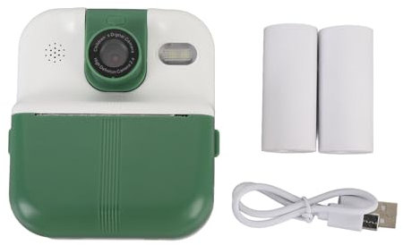 Fotocamera Istant Print 48MP Foto 1080p Video 2.4 Nella schermata IPS Portable Camera da 1200 mAh Supporto Music Games Gioca con lente rotante a 180 gradi (Verde)