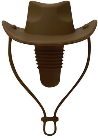 Trochate Cowboy Hat Bottle Stoppers - Silicone Wine Bottle Stopper Cowboy Hat,Airtight Reusable Gadget, Kitchen Accessory for Soda Brandy Vodka Home Bar Gathering Wedding BBQ