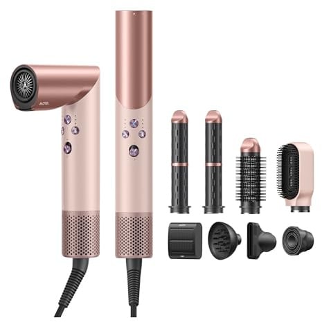 MOVA Master 10, secador de pelo y moldeador 7 en 1 para rizar, alisar y dar volumen, cuidado del cabello con esencia, reconocimiento inteligente de boquillas, todo en uno con estuche de almacenamiento