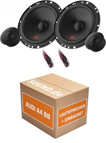 Lautsprecher Boxen Einbaupaket für Hertz CK 165L kompatibel mit Audi A4 B8 Typ 8K + Avant/Kombi vorne | 2X Tief-Mitteltöner 2X Hochtöner