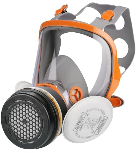 AirGuard Pro® AG700 Atemschutz Set Halbmaske mit AGP3R1 P3 Partikelfilter – EN 140 & EN 143 – Schutz vor Feinstaub, Aerosolen & Partikeln – Gewinde und Bajonettanschluss