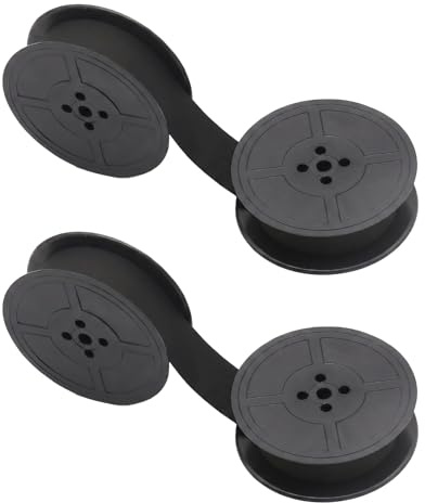 Nify 2 Rubans Machine à Écrire Noir Double Bobine DIN 2103 Ruban Encreur Machine à Ecrire Remplacement Classique 53 mm
