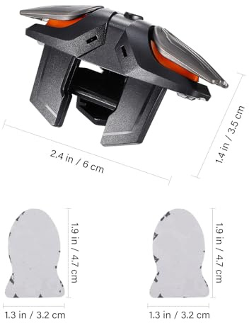 Toddmomy Controller di Gioco Mobile Set Completo con Guanti e Cavo di Ricarica con Design Ergonomico e Alta Sensibilità, Abs Plastica per Gaming Portatile