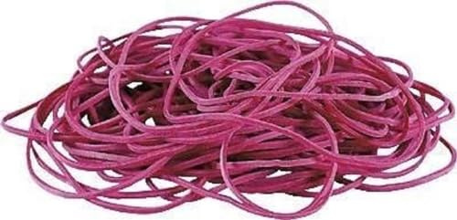 ALCO-Albert - Gummiringe Ø 40 mm, 1 kg rot | Vielseitige Gummibänder zum Bündeln von Briefen, Akten, Karten und Unterlagen
