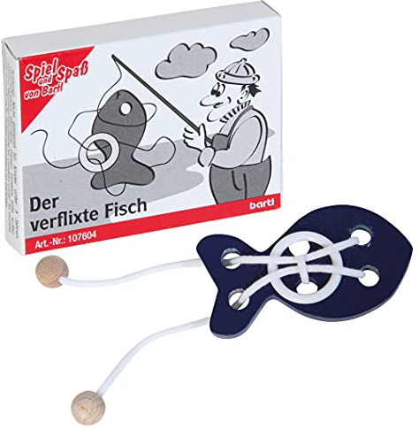 Bartl 107604 Mini-Holz-Puzzle Der veflixte Fisch aus 3 Teilen