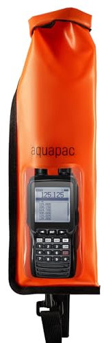 Aquapac Stormproof VHF Radio Case | Portable IPX6 Waterproof Case with Shoulder Strap for Walkie Talkie - Orange