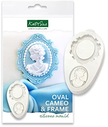 Katy Sue Oval Frame & Cameo Lady Mould For Cake Decorating & Crafts