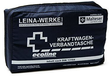Leina-Werke 11037 KFZ-Verbandtasche Compact Ecoline mit Klett, Blau/Weiß