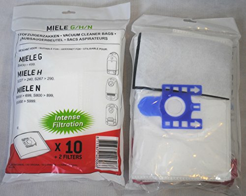 10x Staubsaugerbeutel für Miele G / H / N plastikanschluss