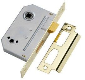 YORK 3 Bathroom lock Polished Brass 70020